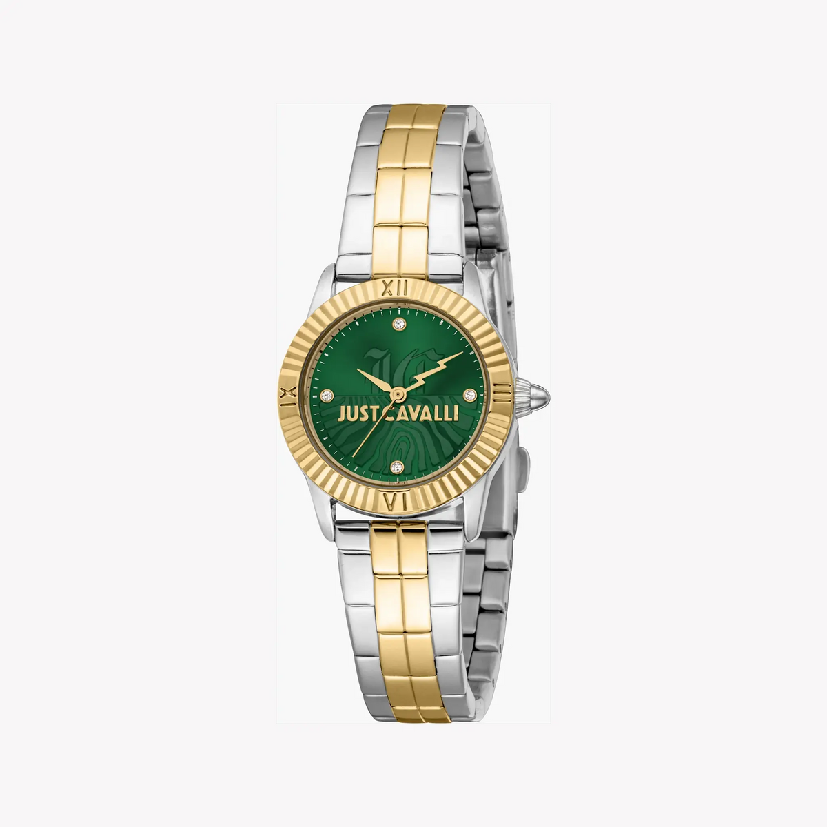 Just Cavalli Women's Two-Tone Watch, Dark Green Dial | Jc1l328m0085 by JUST CAVALLI