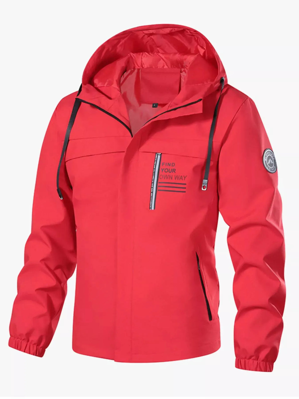 Men's Plus Size Waterproof Hooded Outdoor Jacket by Partner Label