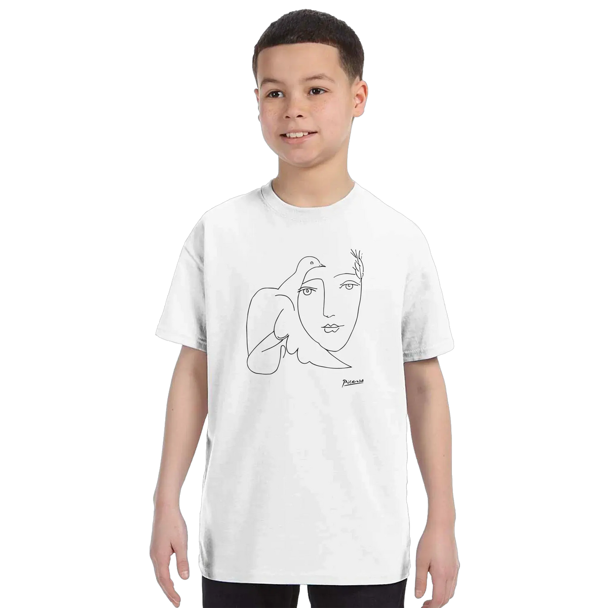 Pablo Picasso Peace (Dove and Face) artwork t-shirt by Art-O-Rama Shop