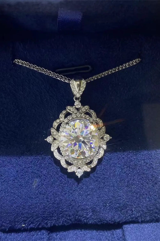 5 Carat Moissanite 925 Sterling Silver Necklace by Partner Labels