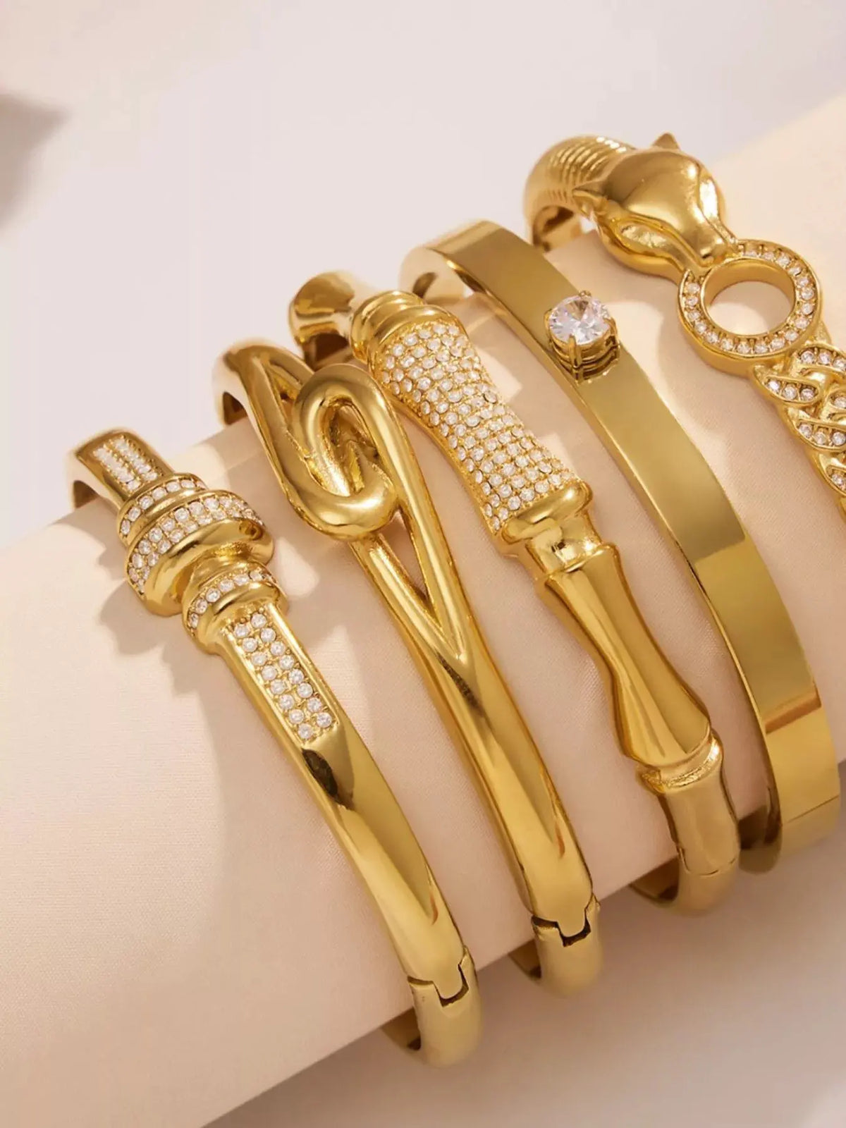 18K Gold-Plated Zircon Bracelet by Partner Label