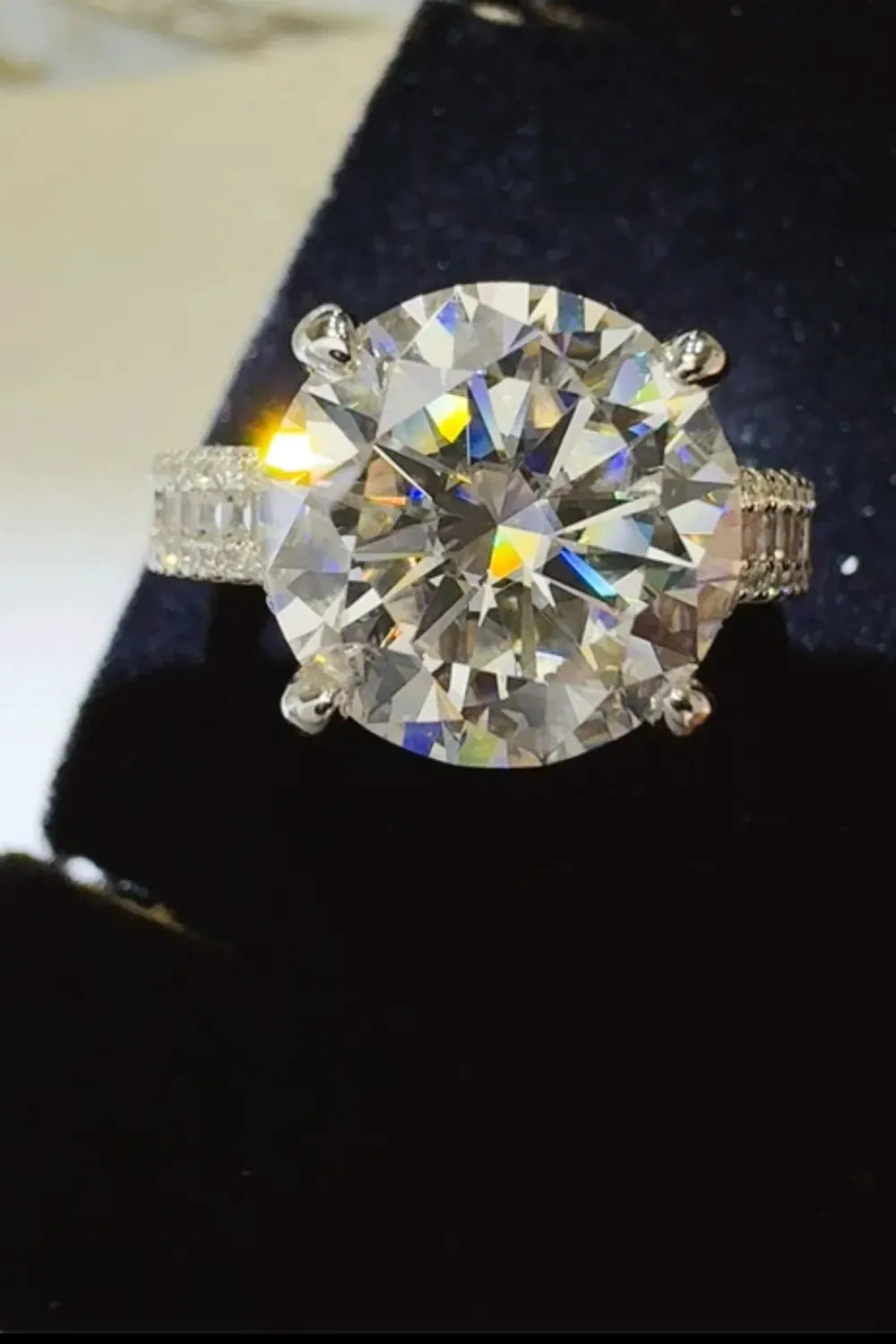 5 Carat Moissanite 925 Sterling Silver Ring by Partner Label