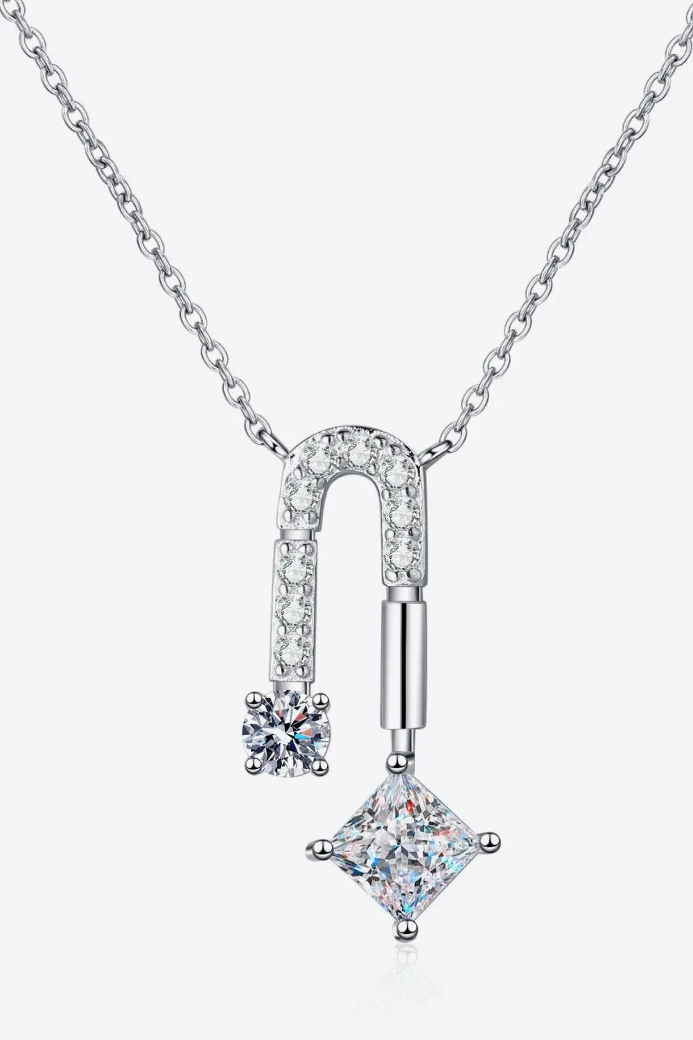 1.3 Carat Moissanite 925 Sterling Silver Necklace by Partner Labels