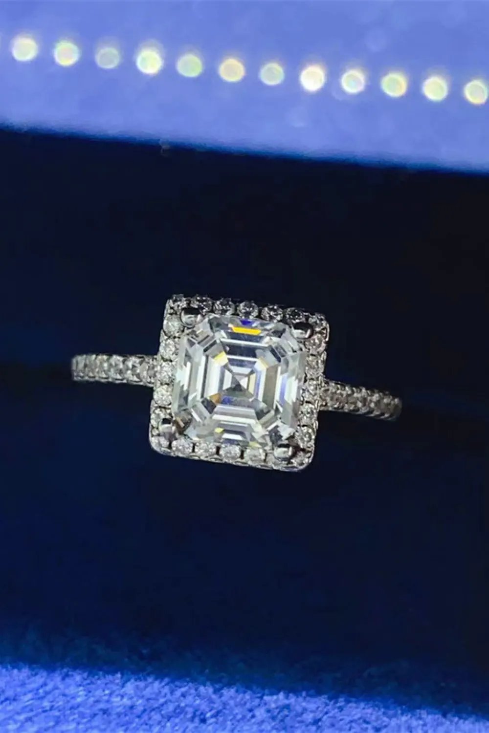 2 Carat Moissanite 925 Sterling Silver Ring by Partner Label