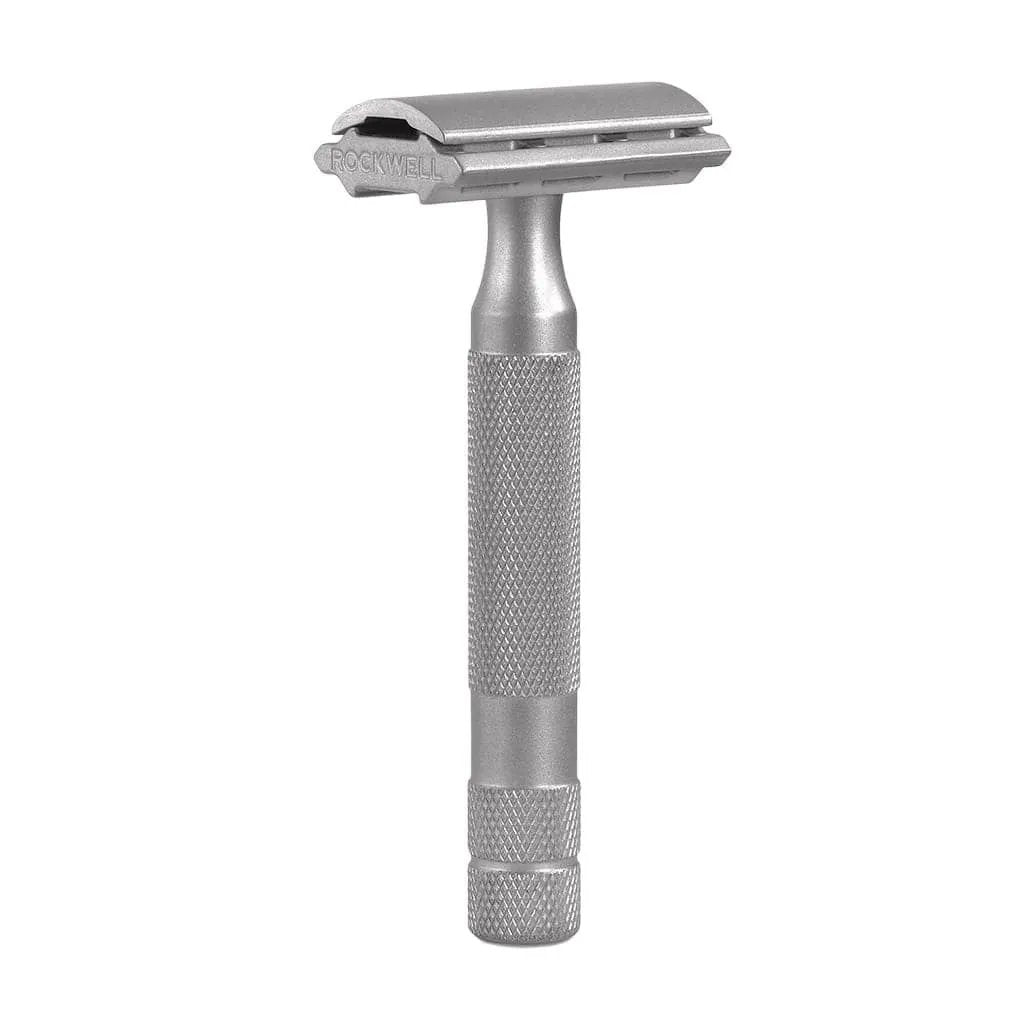Rockwell 6S Stainless Steel Adjustable DE Safety Razor - Matte Stainless (6 Settings) by Rockwell