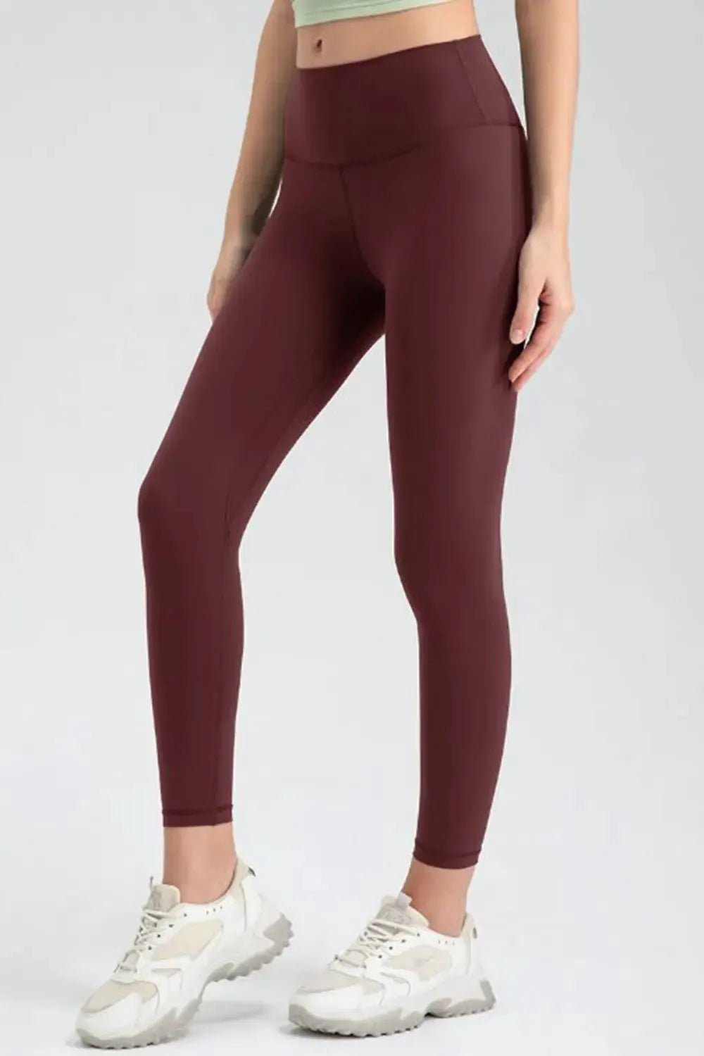 Wide Waistband Slim Fit Active Leggings by Partner Label