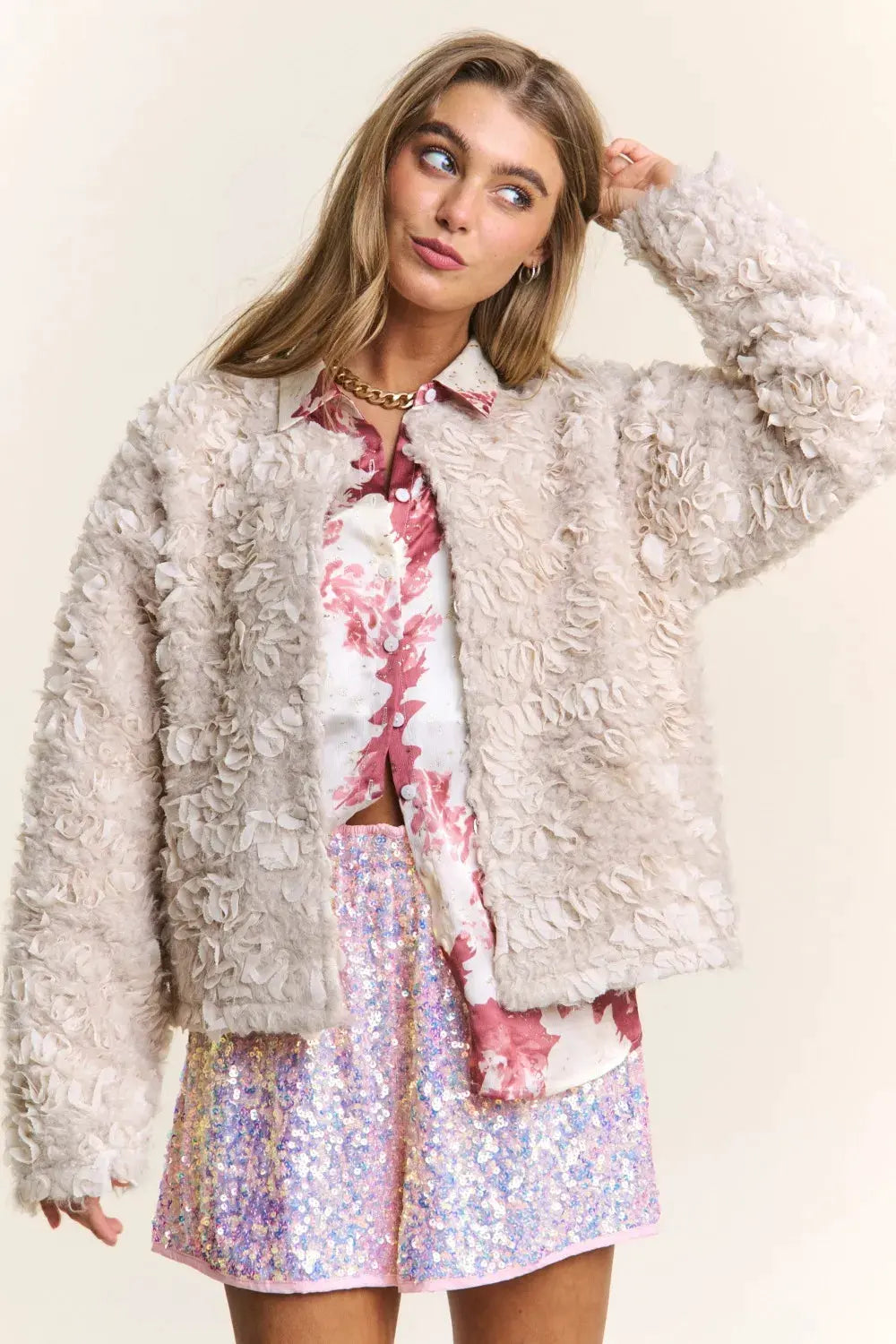 J.NNA Mixed Fabric Chic Jacket by Partner Label