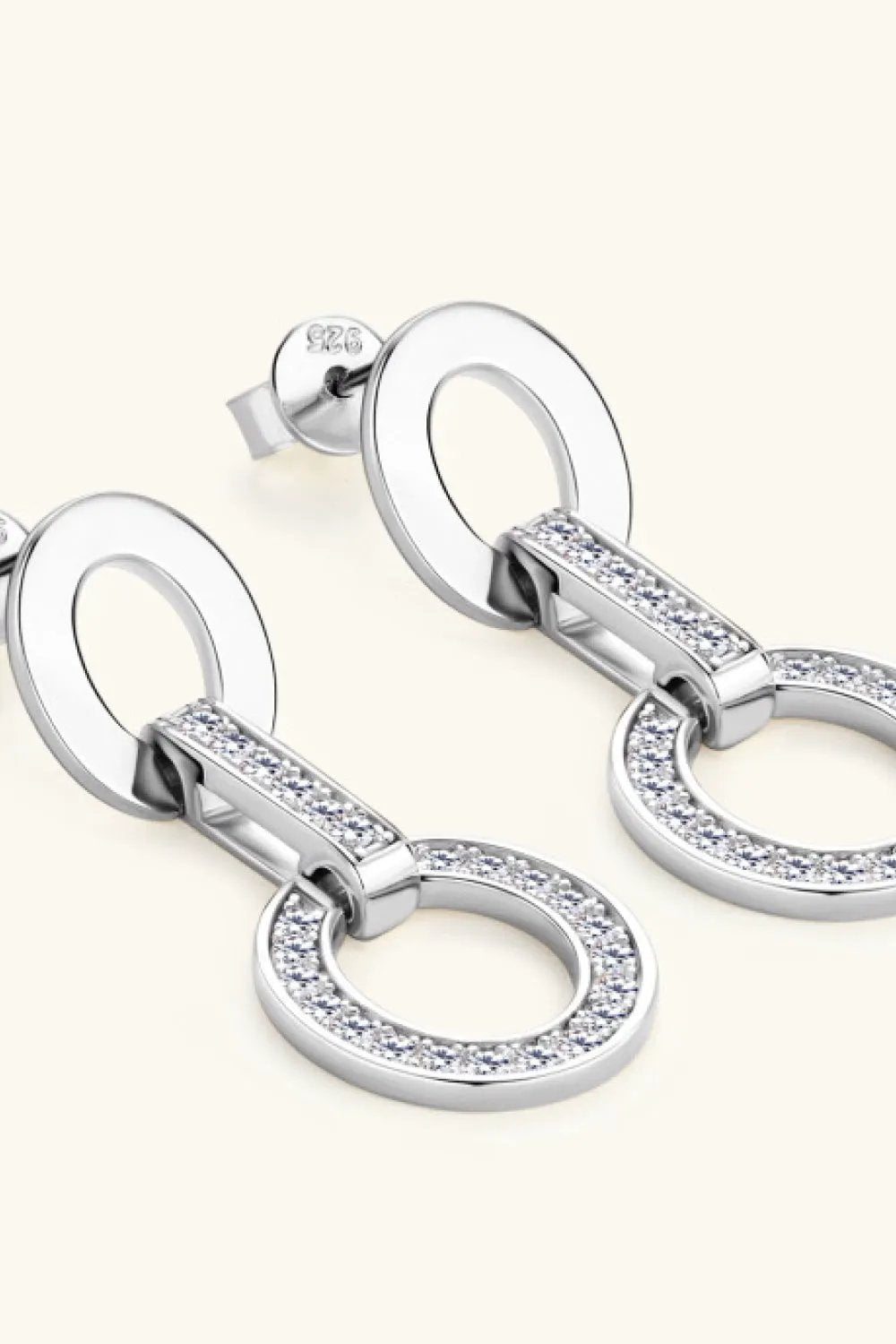 Moissanite 925 Sterling Silver Earrings by Partner Label