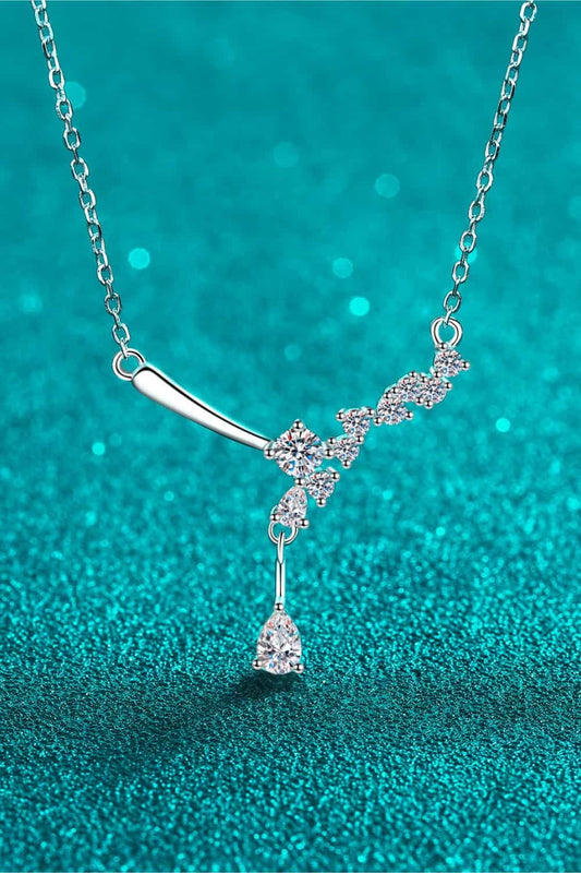 1 Carat Moissanite 925 Sterling Silver Necklace by Partner Labels