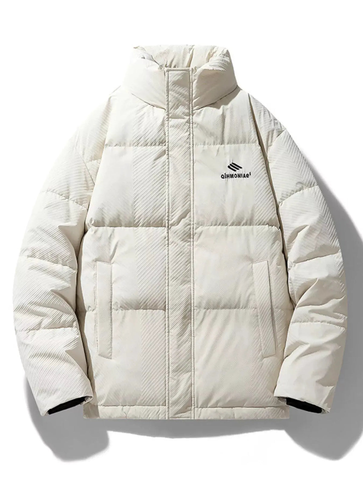 Men's Plus Size Zip Up Padded Puffer Jacket by Partner Label