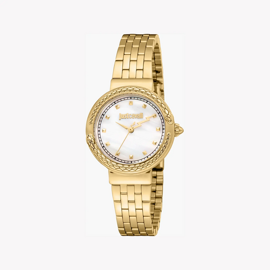 Just Cavalli Women's Gold Watch, White Mother-Of-Pearl Dial | Jc1l311m0025 by JUST CAVALLI