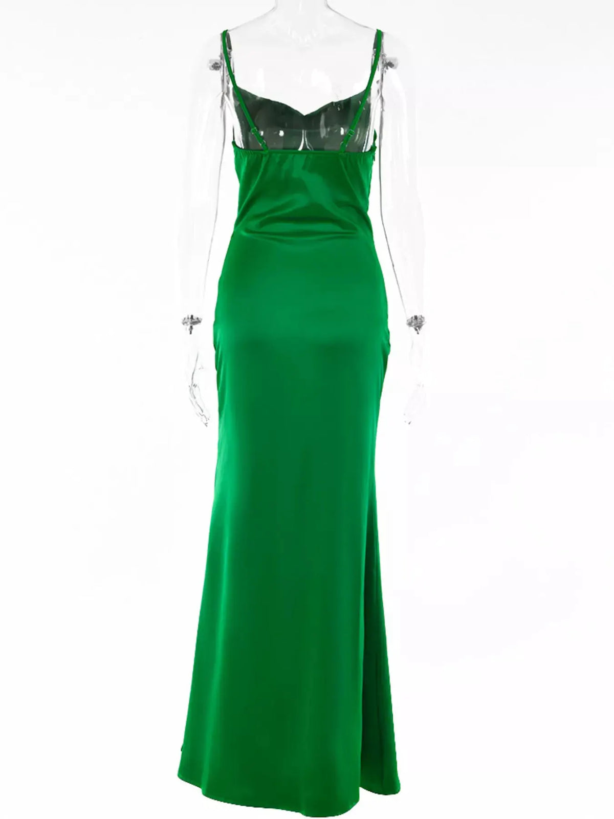 Ruched Split Spaghetti Strap Maxi Dress by Partner Label