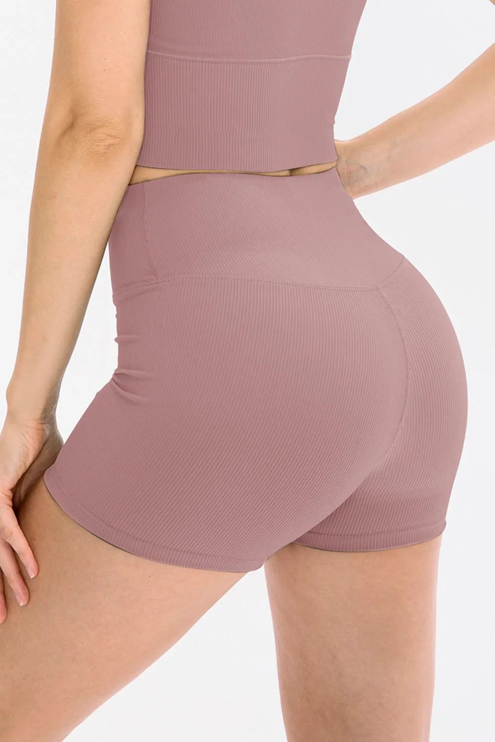 Slim Fit Wide Waistband Sports Shorts by Partner Label