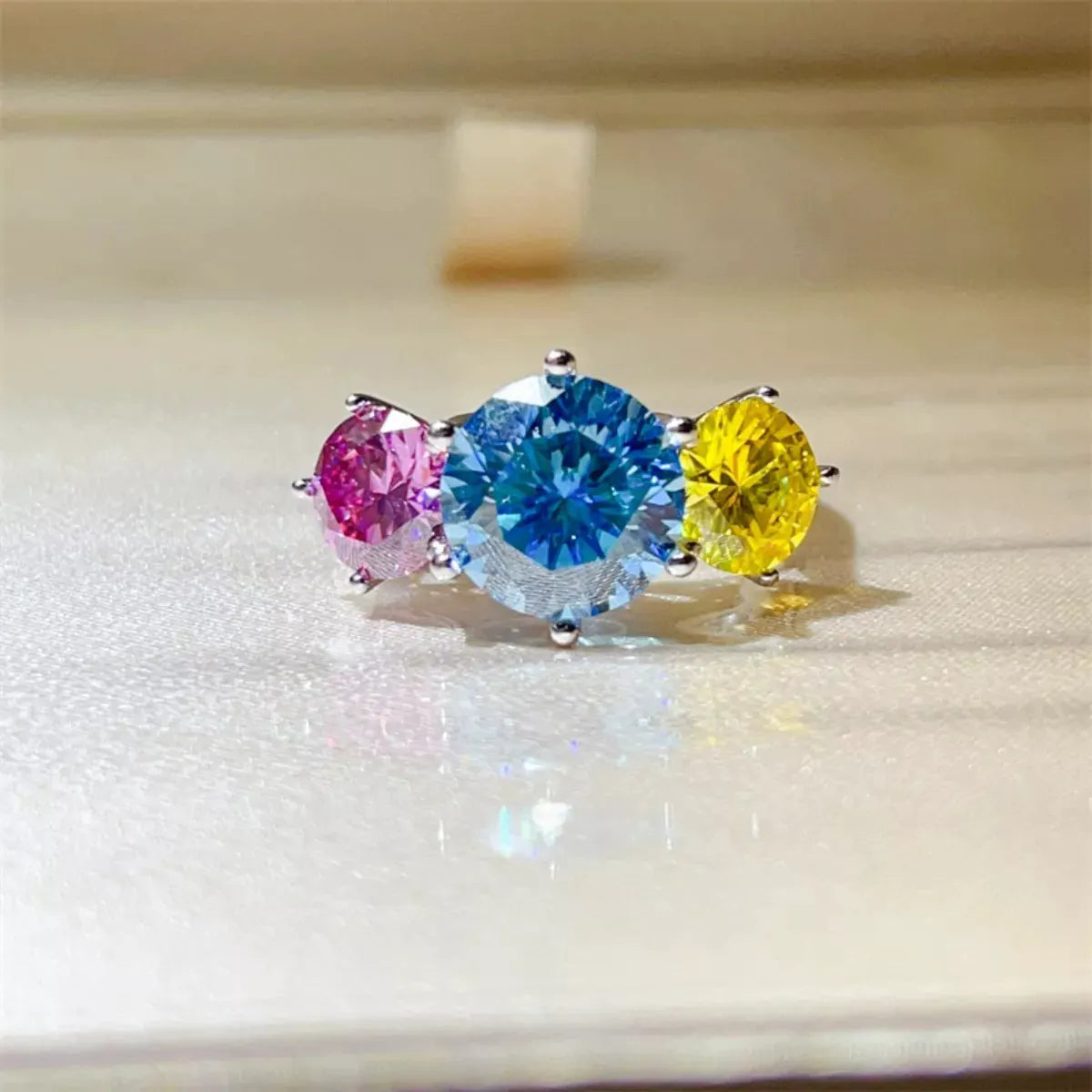 5 Carat Moissanite 925 Sterling Silver Ring by Partner Label