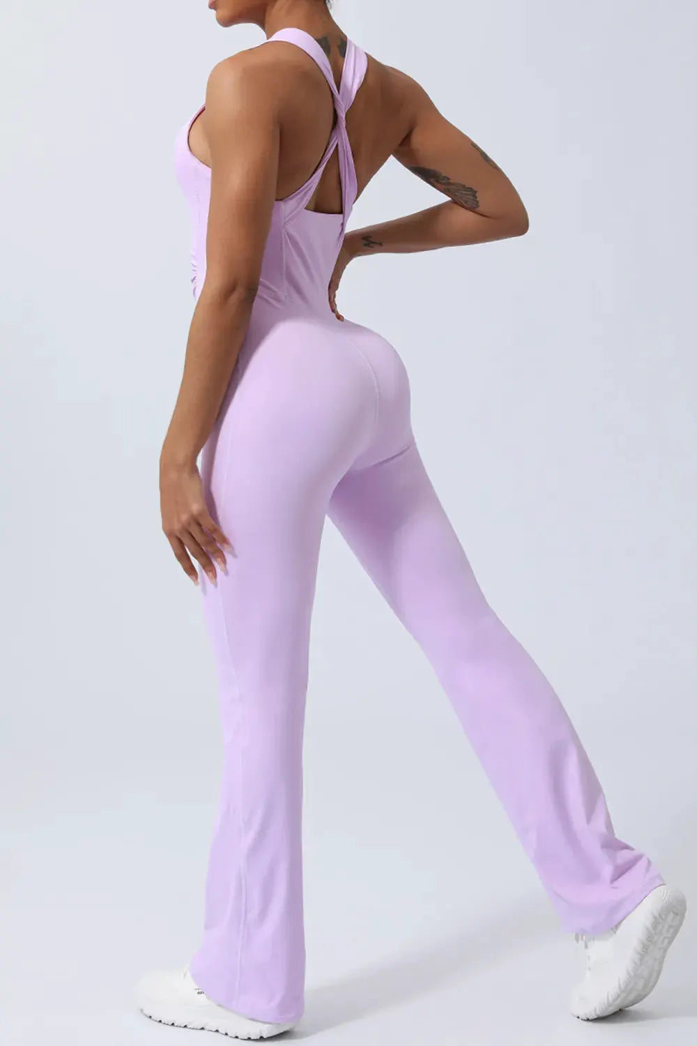 Crisscross Wide Strap Sleeveless Jumpsuit by Partner Label