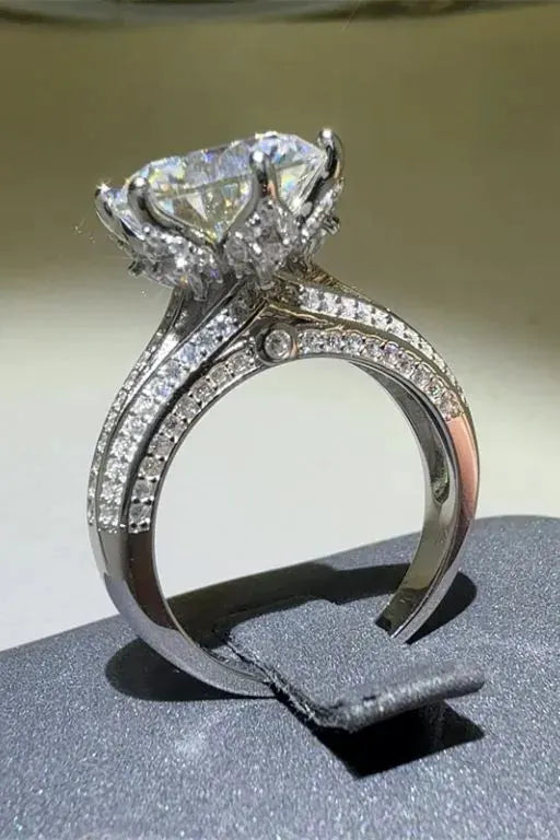 5 Carat Moissanite 925 Sterling Silver Ring by Partner Label
