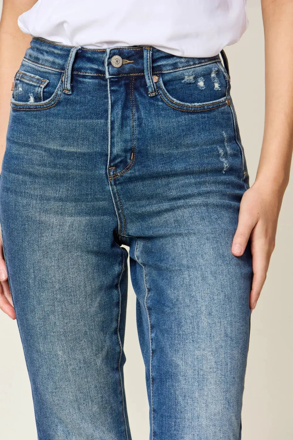 Judy Blue Full Size Tummy Control High Waist Slim Jeans by Judy Blue