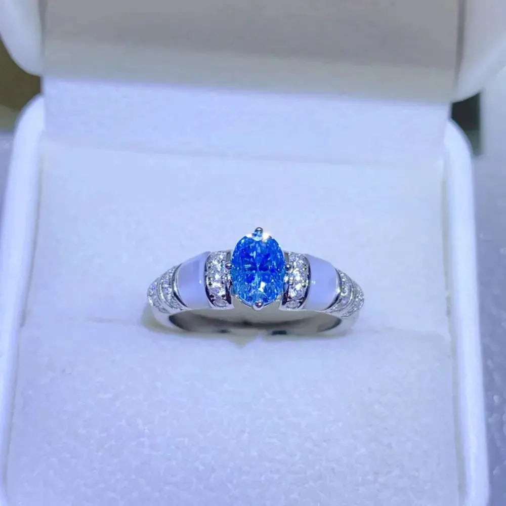 1 Carat Moissanite 925 Sterling Silver Ring by Partner Label