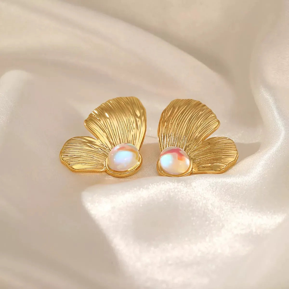 18K Gold-Plated Butterfly Wing Earrings by Partner Label
