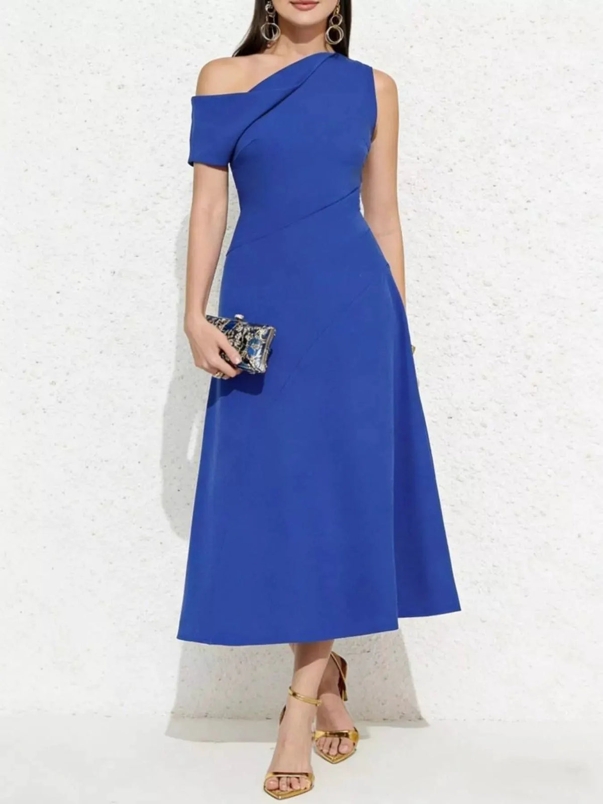 One-Shoulder Midi Dress by Partner Label