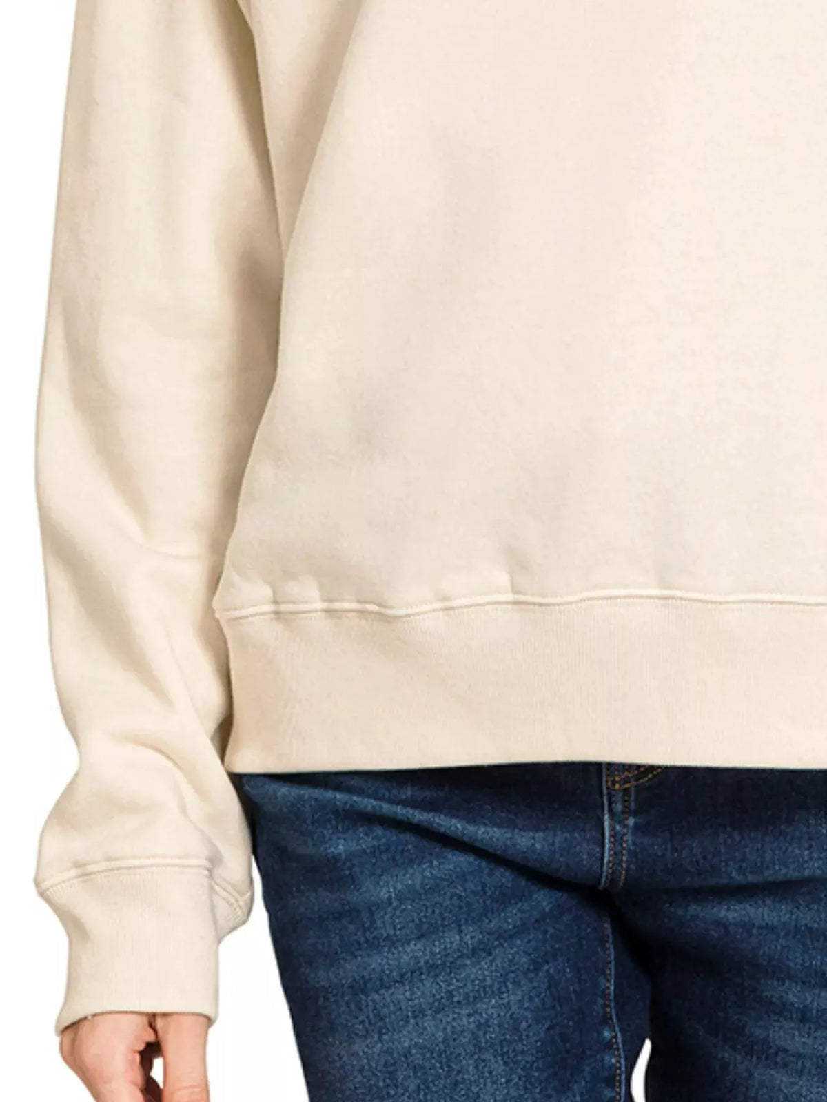 Zenana Fleece Half Zip Sweatshirt by Zenana