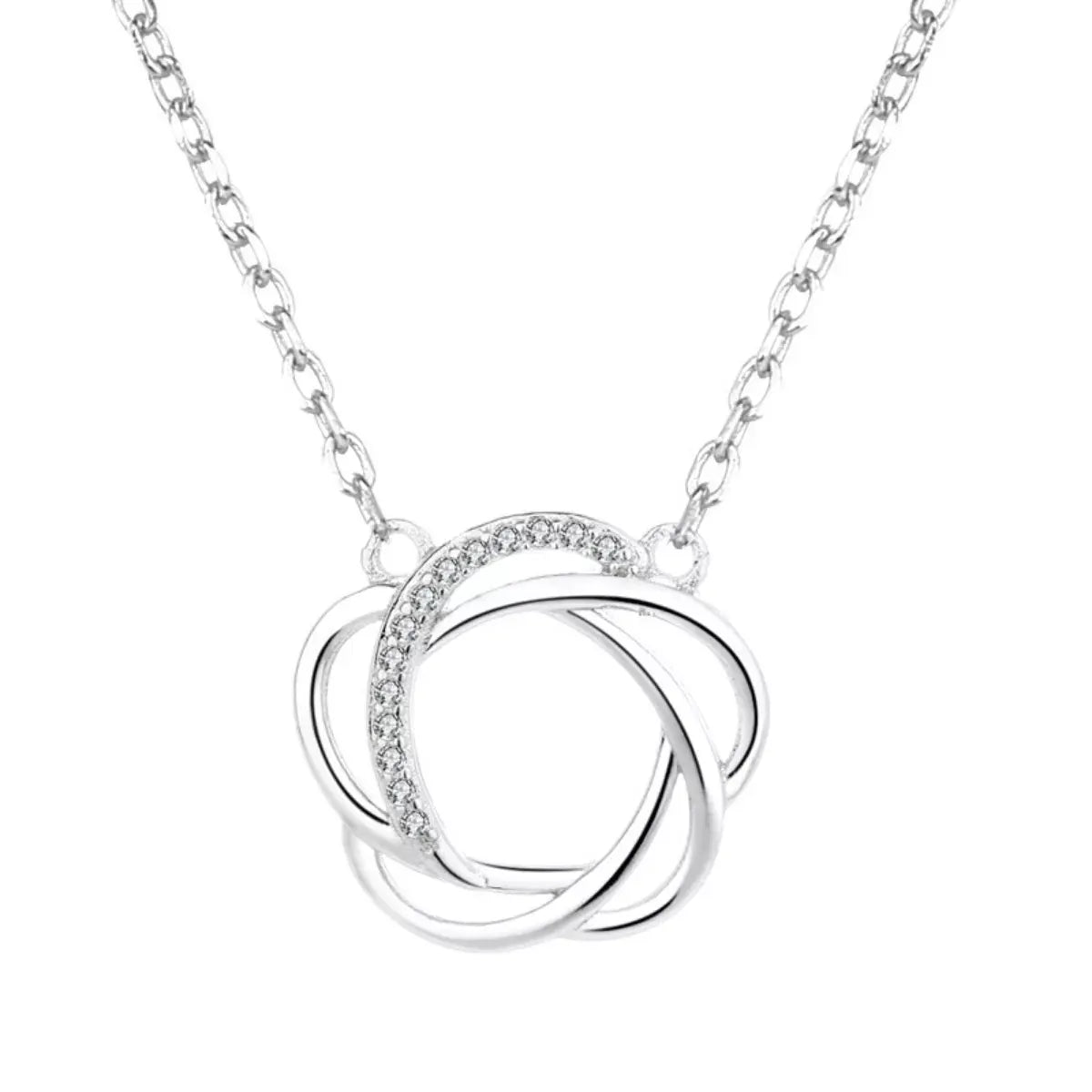 925 Sterling Silver Zircon Pendant Necklace by Partner Labels
