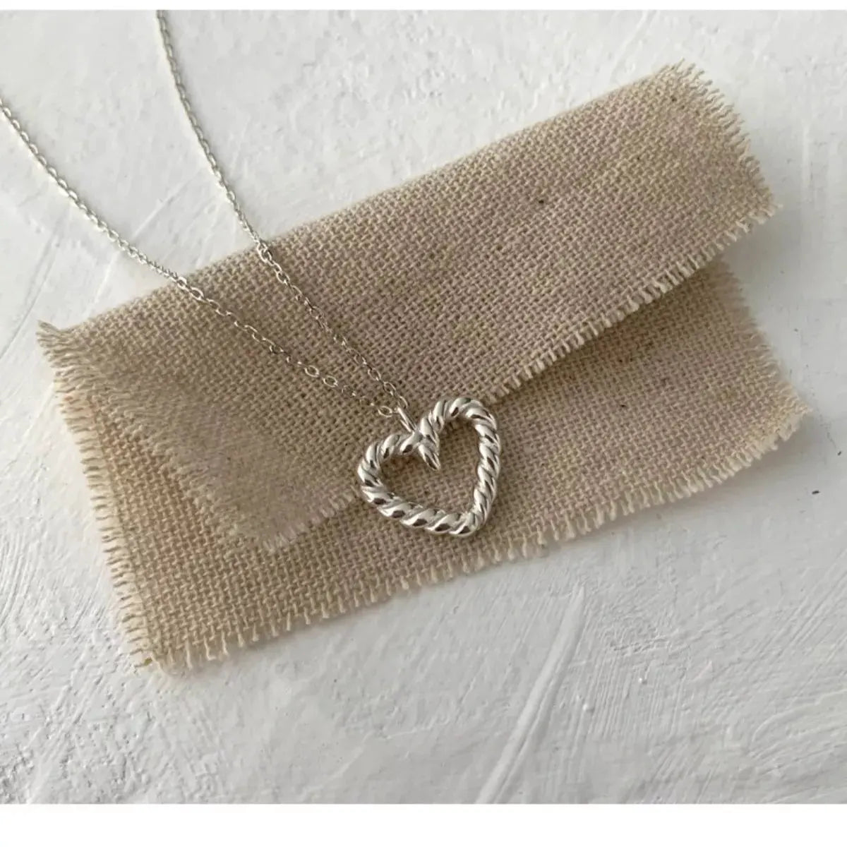925 Sterling Silver Heart Necklace by Partner Labels