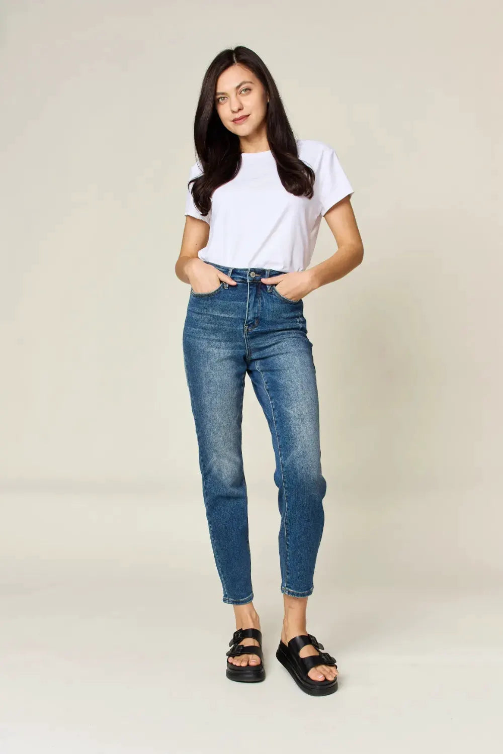 Judy Blue Full Size Tummy Control High Waist Slim Jeans by Judy Blue