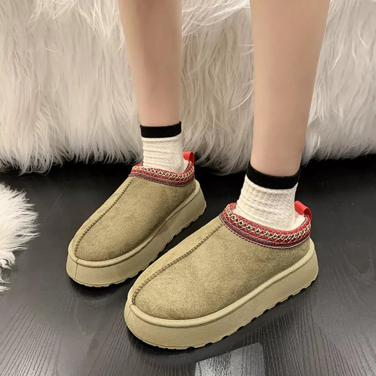 Round Toe Platform Slip-Ons by Partner Label
