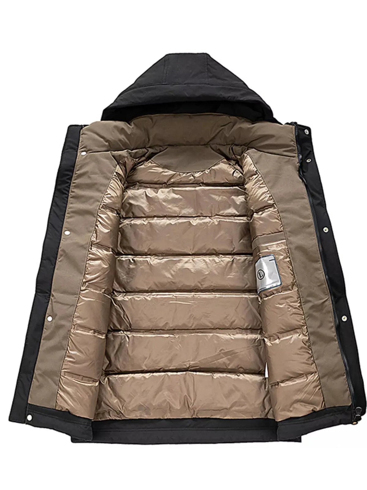 Men's Plus Size Urban Style Hooded Winter Padded Jacket by Partner Label
