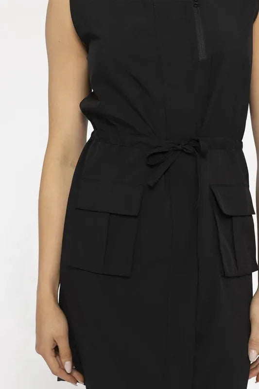 MONO B Versatile Drawstring Waist Tank Dress by Partner Label