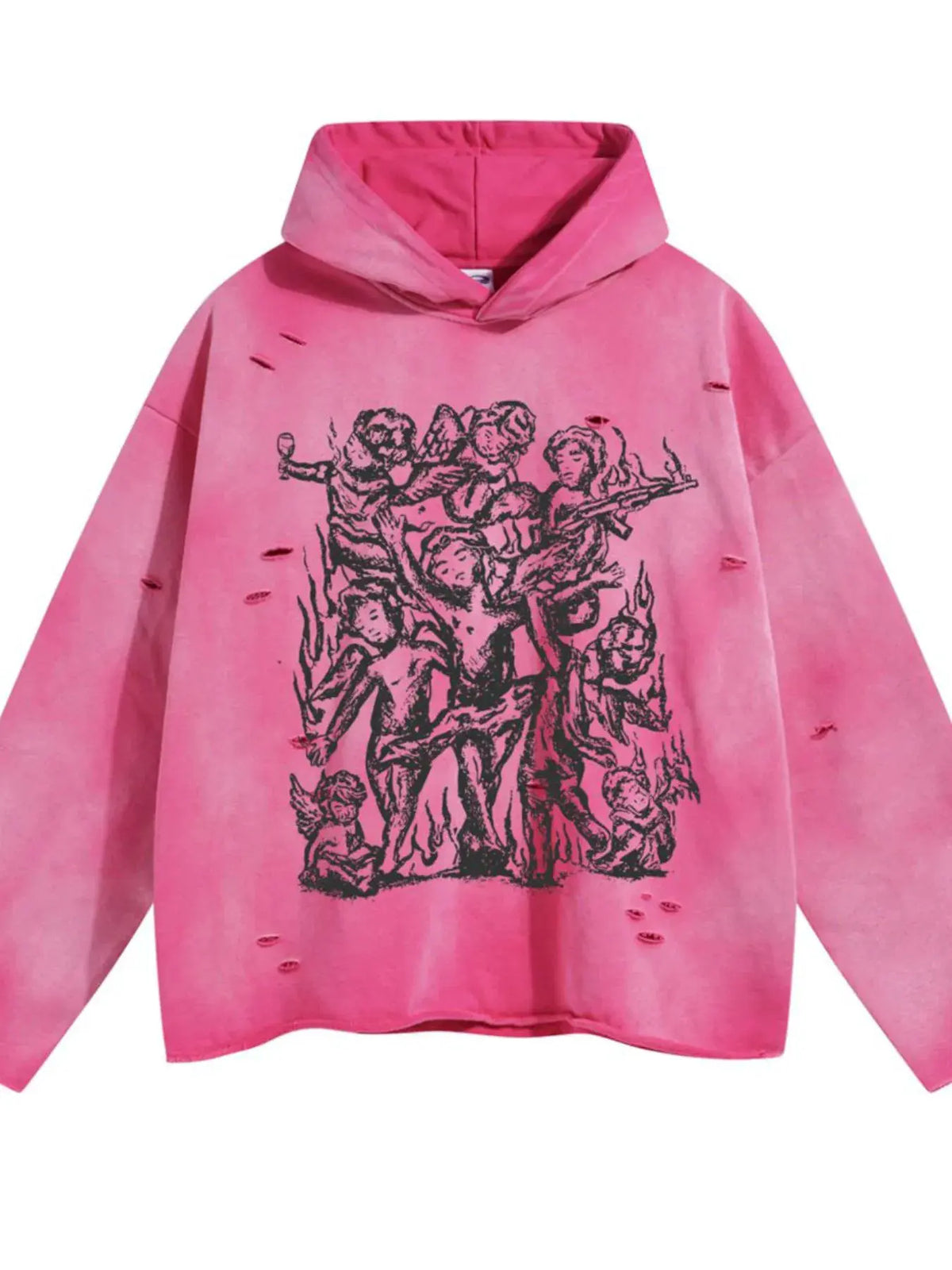 Men's Graphic Long Sleeve Hoodie by Trendsi