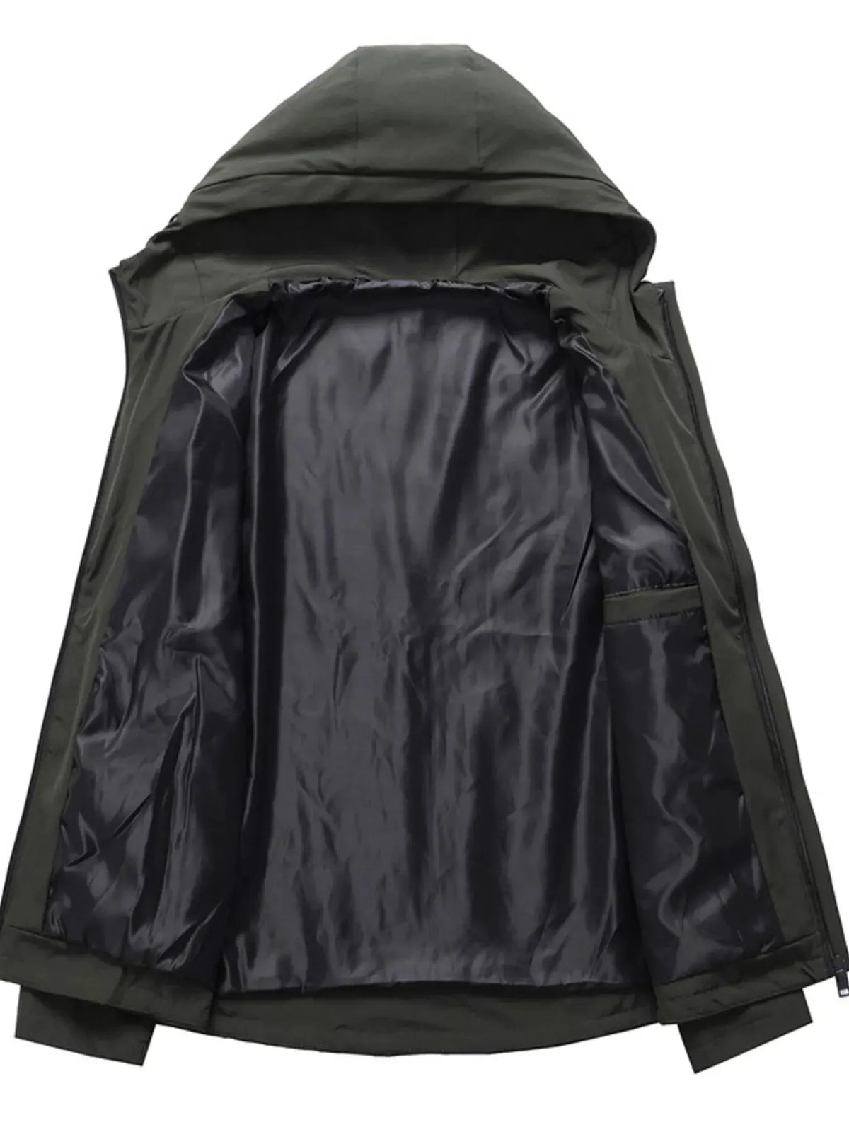 Men's Plus Size Hooded Windproof Casual Jacket by Partner Label