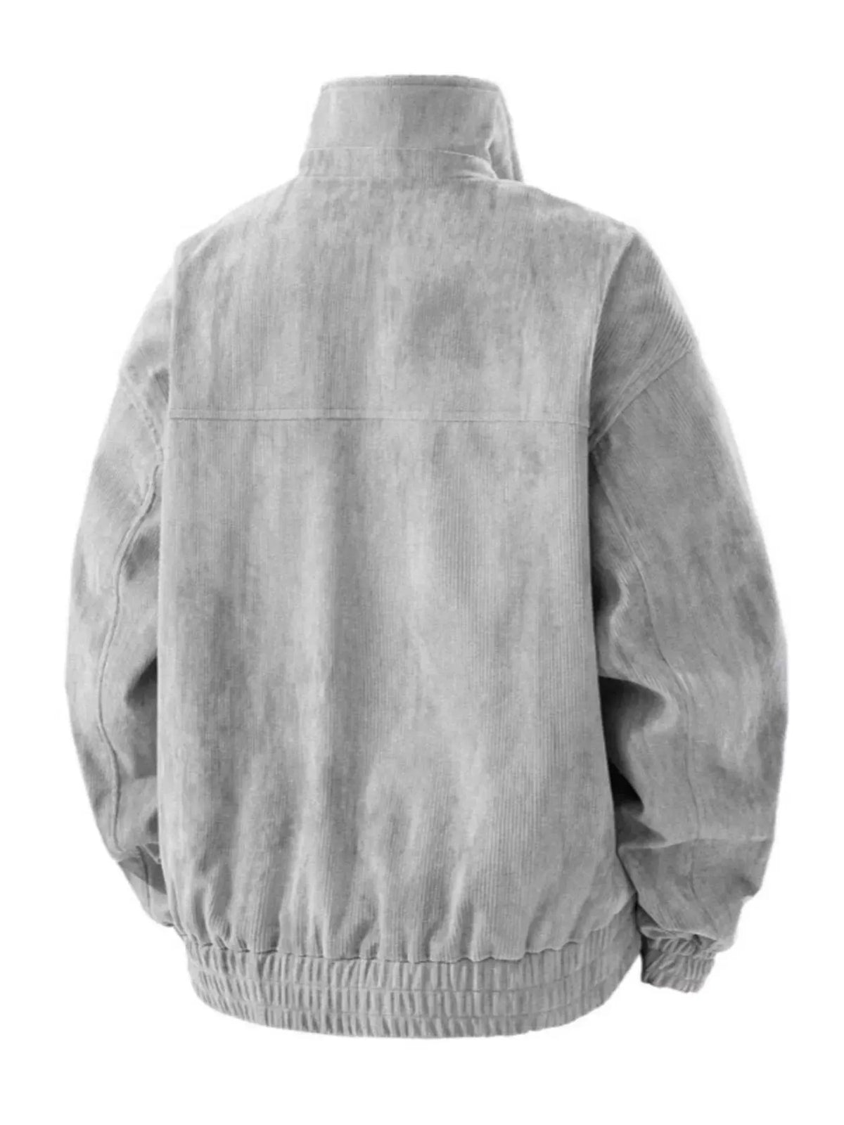 Men's Plus Size Casual Corduroy Snap-Down Jacket by Partner Label