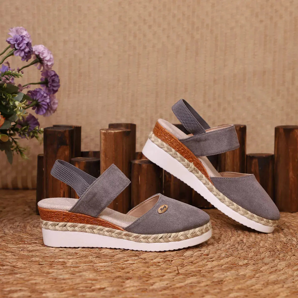 Espadrille Wedge Sandals with Ankle Strap | Partner Labels Selection by Partner Label