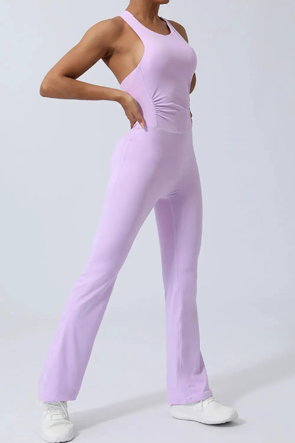Crisscross Wide Strap Sleeveless Jumpsuit by Partner Label