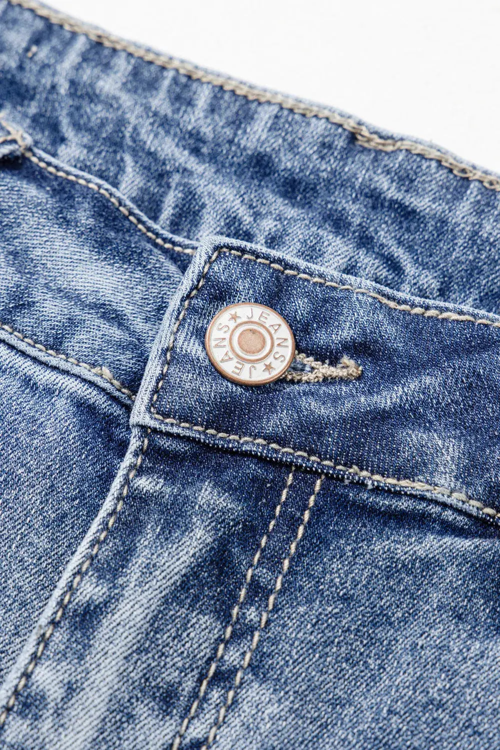 Distressed Raw Hem Bootcut Jeans by Partner Label