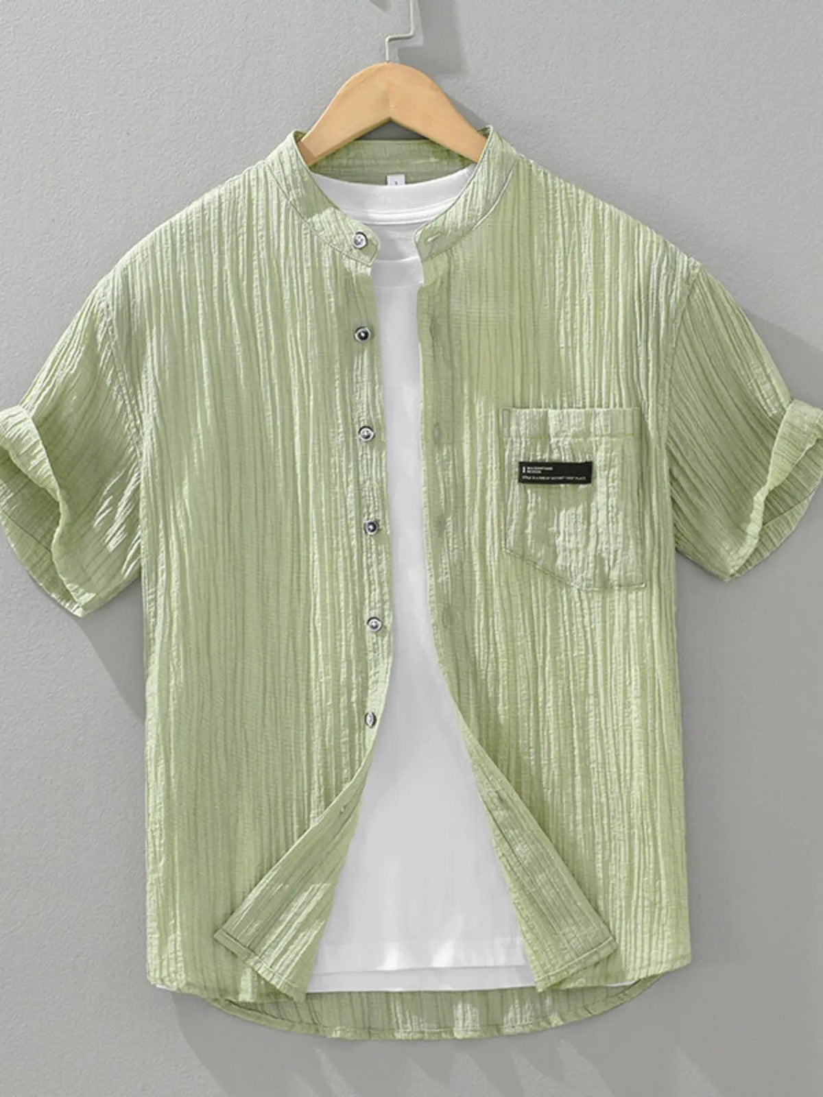 Men's Plus Size Casual Textured Button Up Shirt by Trendsi