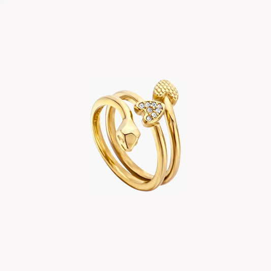 Just Cavalli Women's Gold Brass Ring, Gold Finish | Jcrg00620207 by JUST CAVALLI