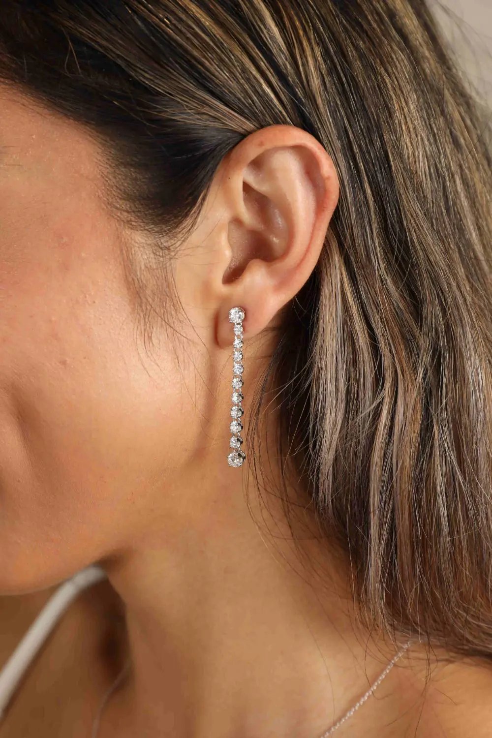 Adored 1.18 Carat Moissanite Long Earrings by Partner Label