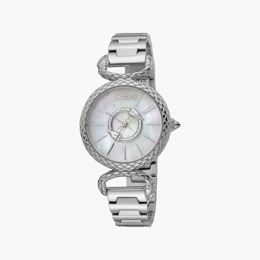 Just Cavalli Women's Silver Watch, White Mother Of Pearls | Jc1l148m0045 by JUST CAVALLI