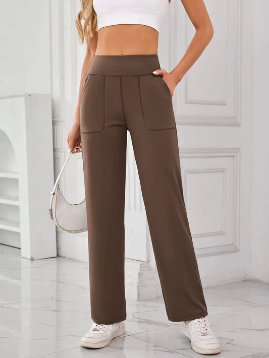 Lovelet High Waist Active Pants with Pockets by Lovelet