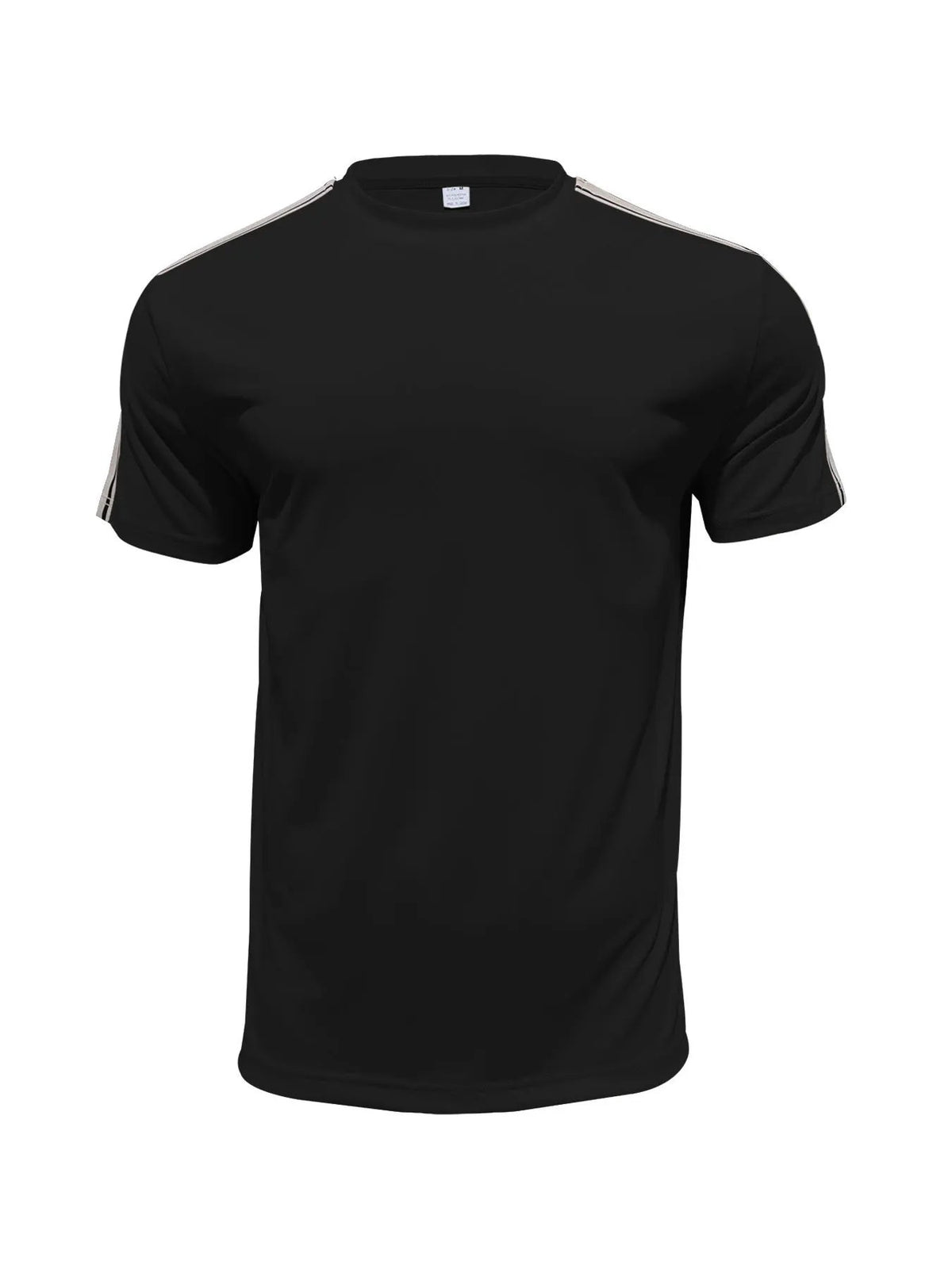 Men's Full Size Striped Shoulder Casual T-Shirt Plus Size by Trendsi