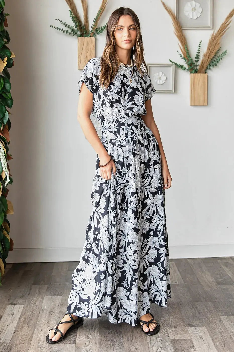 Mittoshop Tropical Print Top and Skirt Set by Mittoshop