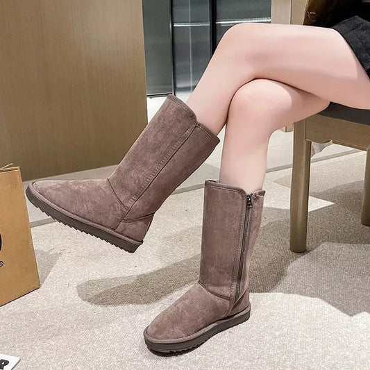 Knee-High Boots with Zipper by Partner Label