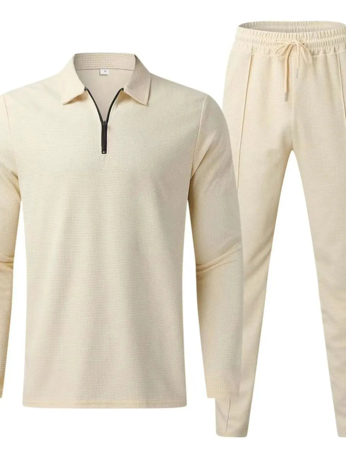 Men's Full Size Long Sleeve Top and Pants Set Plus Size by Trendsi