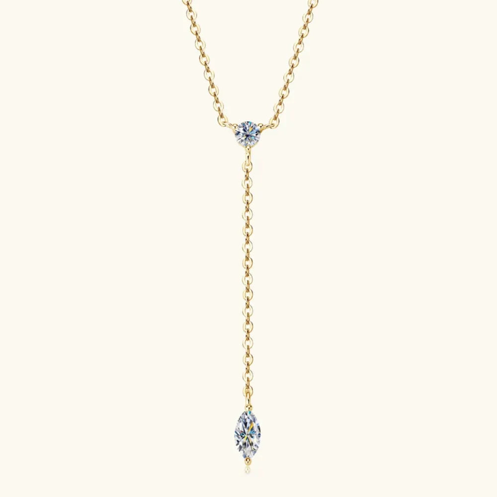 Moissanite 925 Sterling Silver Necklace by Partner Label