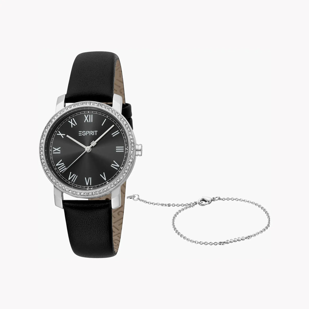 Esprit Women's Black Leather Watch, Black Dial | Es1l183m0015 by ESPRIT