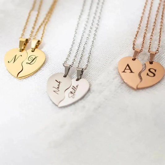 Personalized Stainless Steel Heart-shaped Necklace-personalized necklace by Maiden-Art