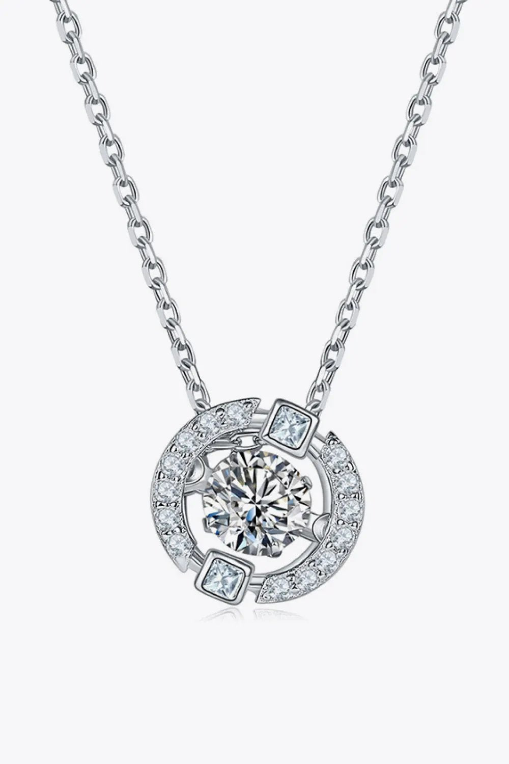 Moissanite Pendant Chain-Link Necklace by Partner Labels